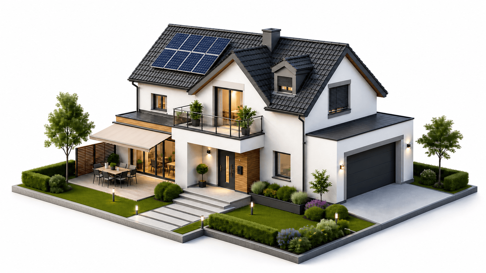 Haus mit A&P Fenster & Türen Produkten